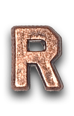 Bronze "R"