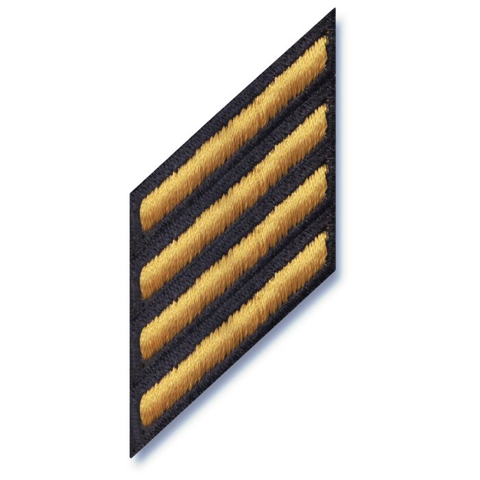 Marlow White Military Uniform - Army Blue Hash Marks, Gold Marlow White Military Uniform - Army Blue Hash Marks, Gold