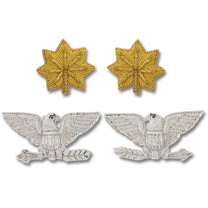 ALL GOLD SOLD AS A PAIR MESS DRESS PIPS OFFICERS RANK 
