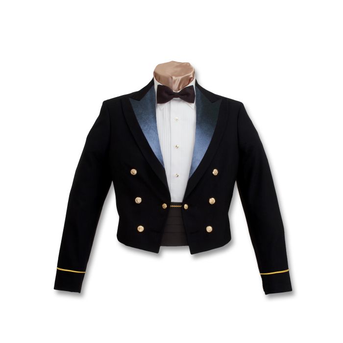 Marlow White Male Enlisted Blue Mess Jacket, Black, Size 8 MP