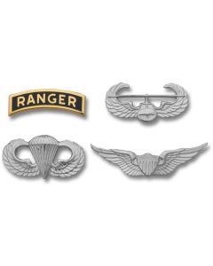 Army Miniature Skill & Combat Badges, mirror-like finish