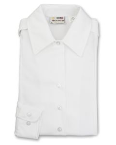 Female Army ASU White Long Sleeve Shirt (Untucked)