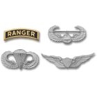 Army Miniature Skill & Combat Badges, mirror-like finish
