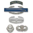 Army mirror-like finish Full-Size Skill & Combat Badges