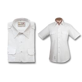 Male Army ASU White Short Sleeve Shirt by Marlow White