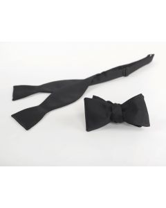 Black Satin Self-Tie Bow Tie