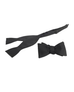 Black Satin Self-Tie Bow Tie