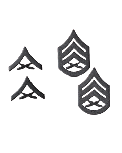 USMC Black Metal Chevrons