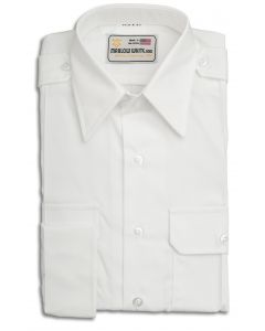 Male Army ASU White Long Sleeve Shirt