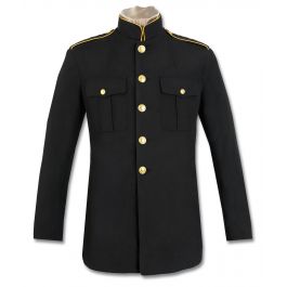 black and white dress coat