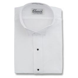 Male Pique Wing Collar Shirt