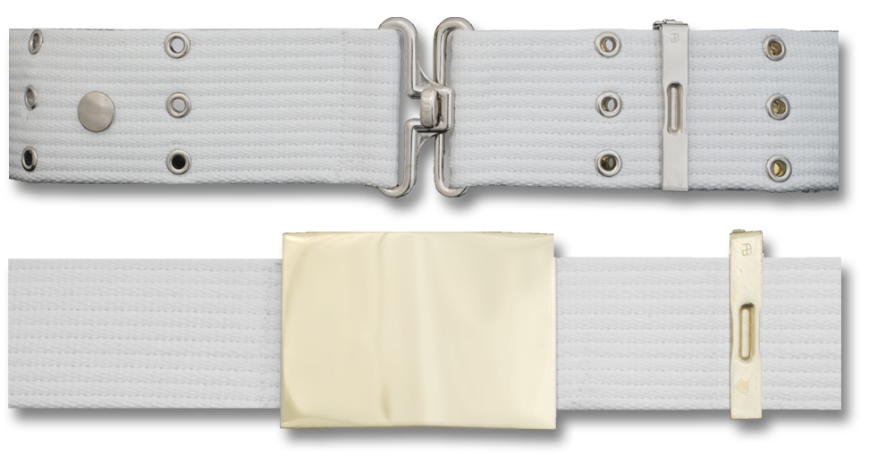 Web Belts for Honor and Color Guards | Marlow White display picture 1
