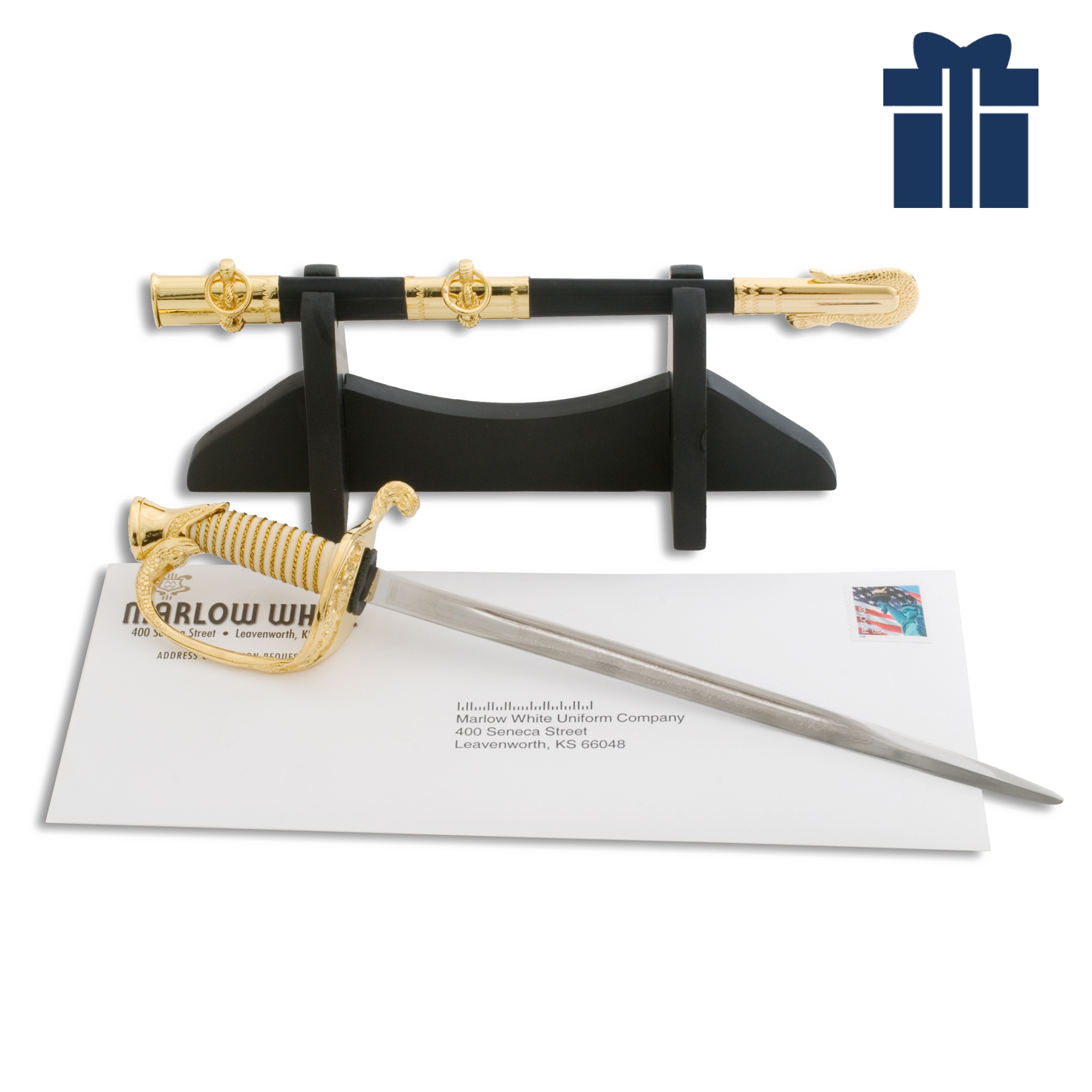 US Navy Ceremonial Officer Sword Letter Opener | Marlow White
