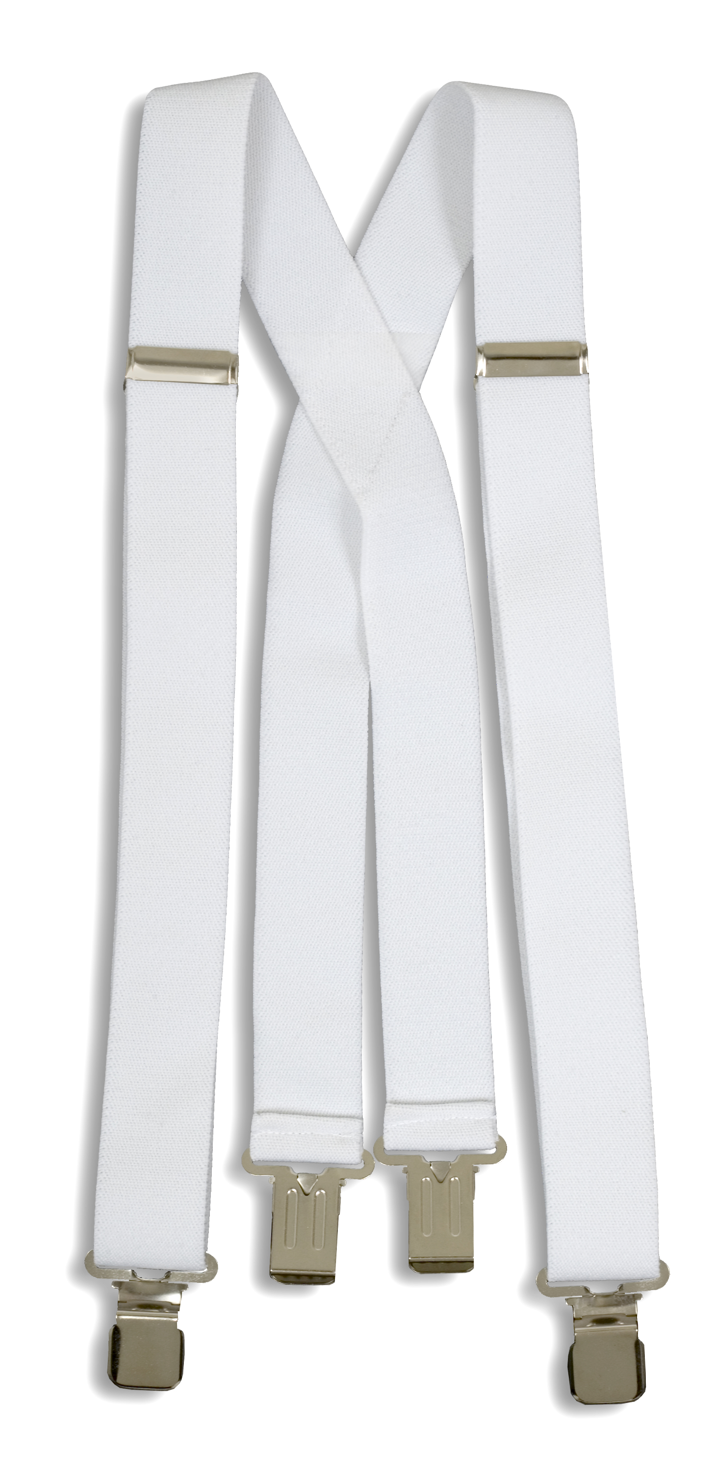 White Clip-on Suspenders | Marlow White