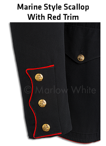 Marine style cuff with red trim