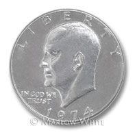 Photo of an Eisenhower Silver Dollar