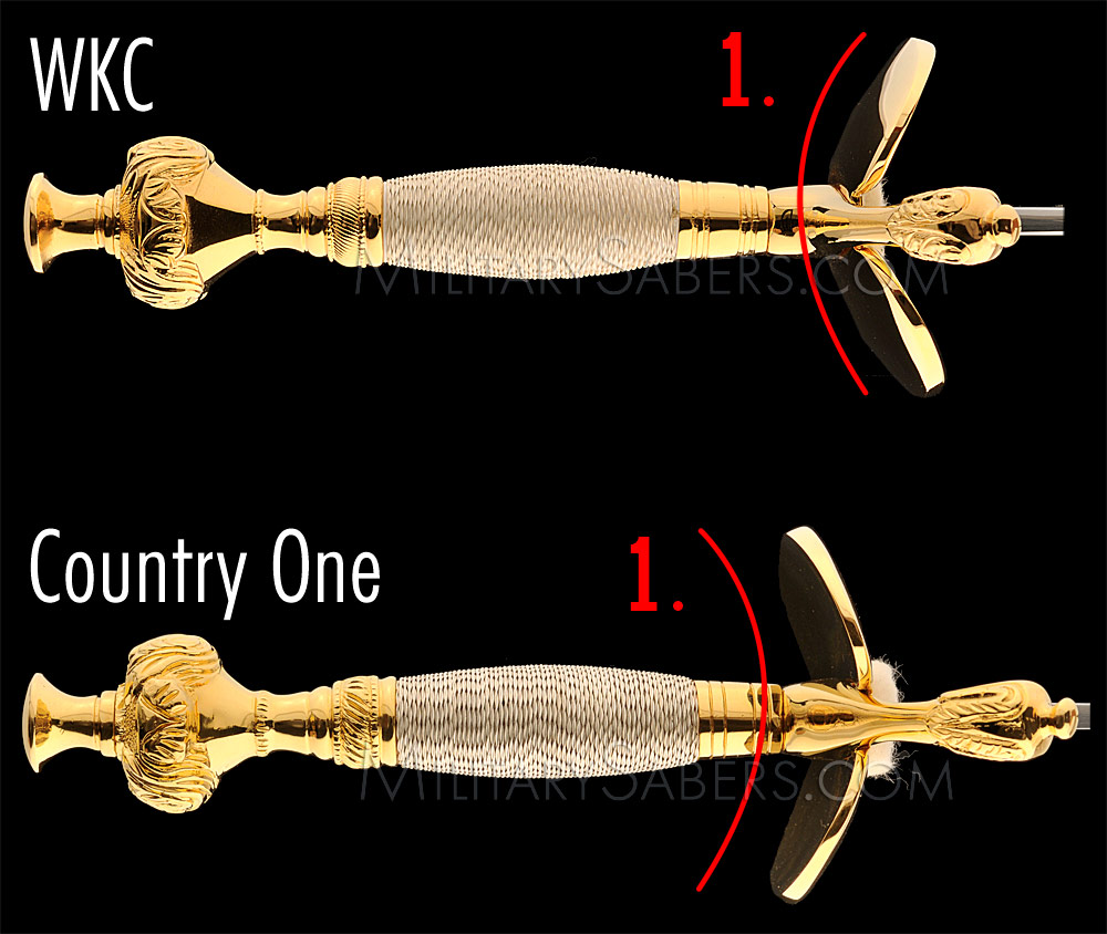 Army NCO Sword Butterfly Comparison