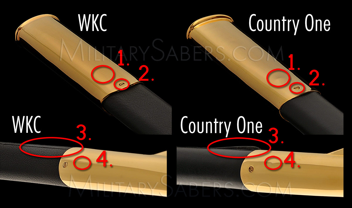 Army NCO Sword Scabbard Comparison