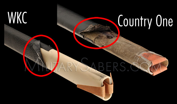 Comparison of Army NCO Scabbard Leather